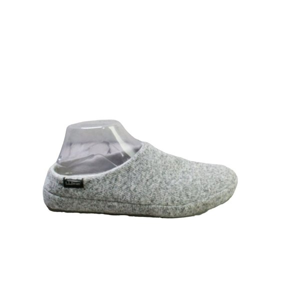 L.L. Bean Shoes - LL Bean Gray Scuff Slip On Sweater Fleece Lined Slippers Size 8 M